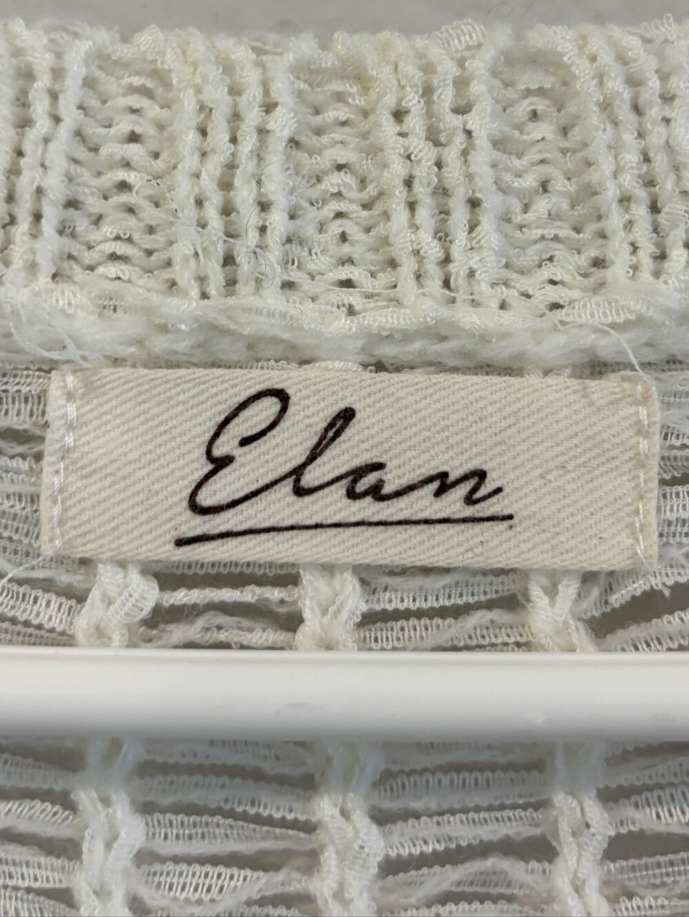 Elan‎ Anthropologie Womens Cream Oversized Knit Lightweight Sweater Size Small - Picture 3 of 4